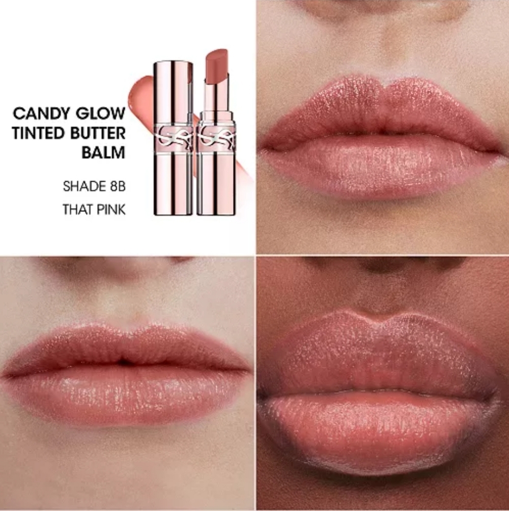YSL 8B Lipstick Candy Glow Tinted Butter Balm - That Pink